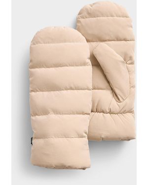 Simon's Recycled Nylon Puffer Mittens - Natural