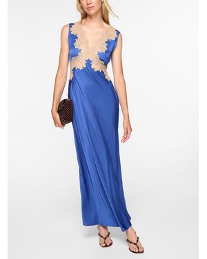RIXO London Lysandra Satin Maxi Dress - Blue