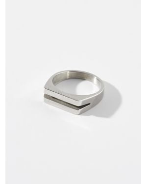 Midi34 Eliott Openwork Signet Ring - White