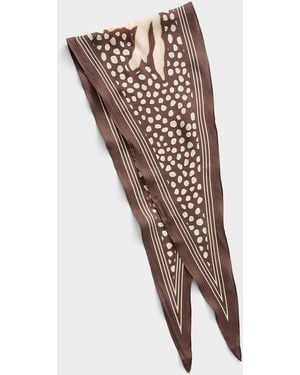 Barts Pattern And Stripes Diamond Scarf - White