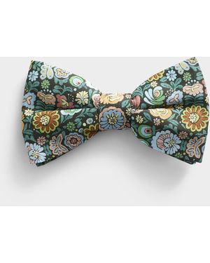 Le 31 Colourful Garden Bow Tie Made With Liberty Fabric - Green