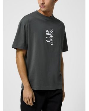 C.P. Company Vertical Logo T - Grey