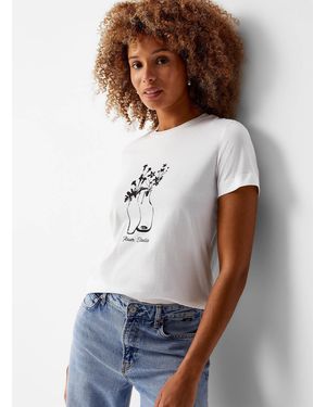 Contemporaine Organic Cotton Printed T - White