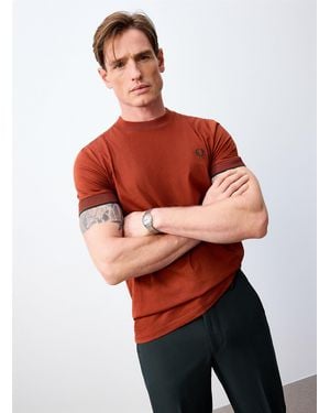 Fred Perry Elaborate Knit Edging T - Red