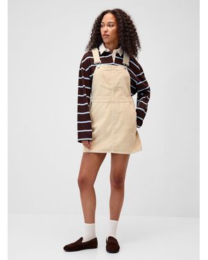 Twik Corduroy Overalls Dress - Natural
