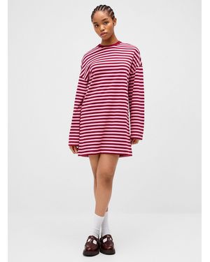 Twik Contrasting Collar T - Red