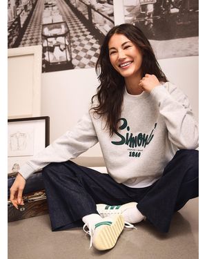 Simon's 1840 Embroidery Fleece - White