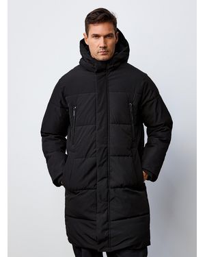 Jack & Jones Monochrome Puffer Jacket - Black