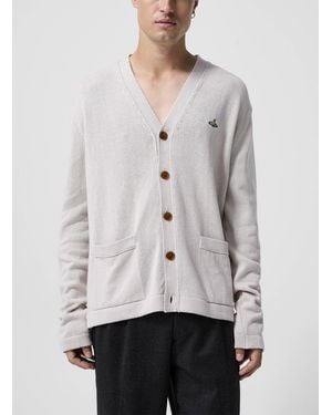 Vivienne Westwood Alex Embroidered Orb Cardigan - Grey