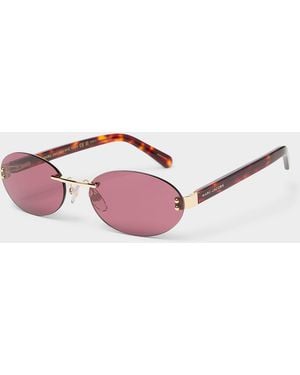 Marc Jacobs Rimless Oval Sunglasses - Pink