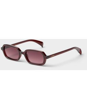 Komono Hayden Narrow Rectangular Sunglasses - Pink