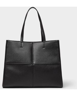 Simon's Pebbled Faux - Black