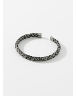 Le 31 Braided Metal Open Bangle - Metallic