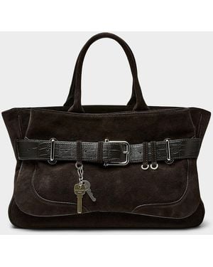 OSOI Brocle Large Suede Tote Bag - Black