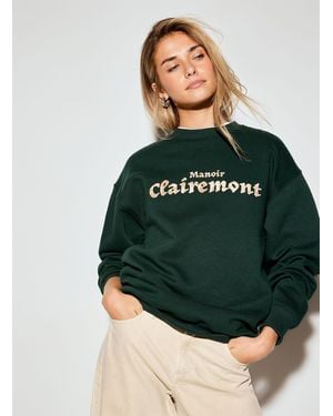 Icône Embroidery And Appliqué Oversized Sweatshirt - Green