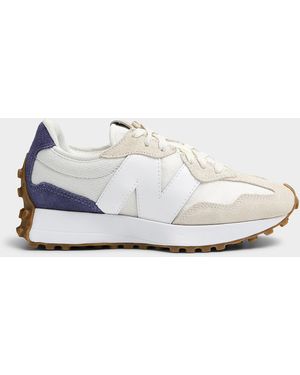 New Balance Cream And Blue 327 Sneakers Women - White