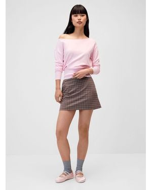 Twik Striped Straight Miniskirt - Red