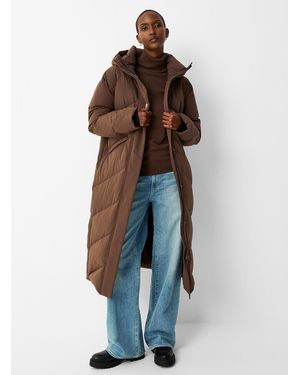 Contemporaine Long Recycled Nylon Cloud Puffer Jacket - Brown