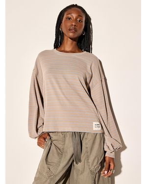 Icône Raw Edges Striped Long - Natural