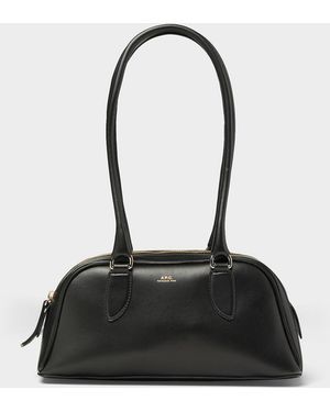A.P.C. Paloma Leather Shoulder Bag - Black