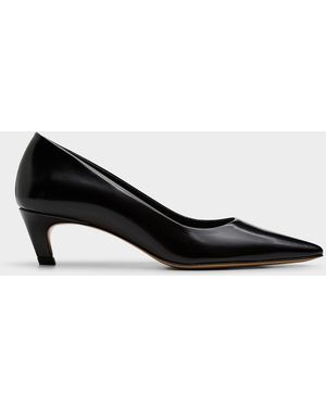 Soeur Maggie Angled Heel Polished Leather Pumps Women - Black