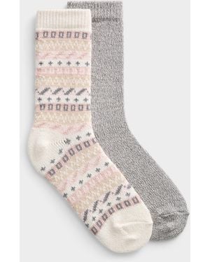 Hue Cozy Knit Socks 2 - Natural