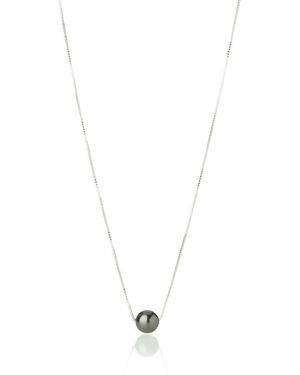 Simon's Shiny Pearl Silver Chain - White