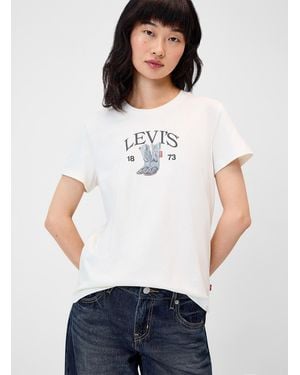 Levi's Western Print Boxy - White