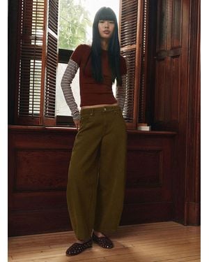 Twik Barrel Jean Groove Fit - Brown