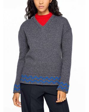 Marni Double Neck Wool Sweater - Grey