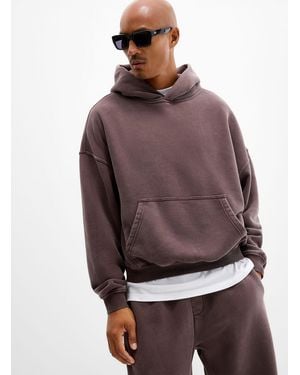 Le 31 Faded Colour Hoodie - Brown