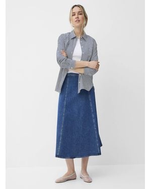 Contemporaine Denim Circle Skirt - Blue