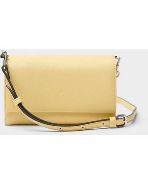 Simon's Crossbody Pebbled Bifold Wallet - Natural