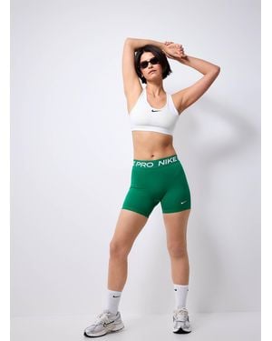 Nike Pro Logo Waist Compression Biker Short 5" Length - Green