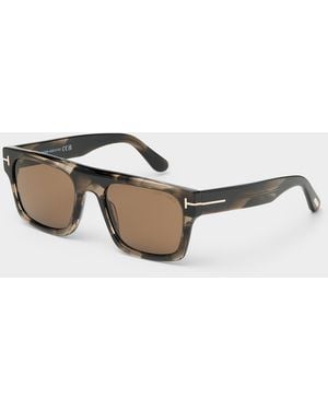 Tom Ford Cyrus Rectangular Sunglasses - Brown