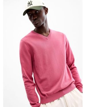 Le 31 V-neck Sweater (men, Pink, Large)