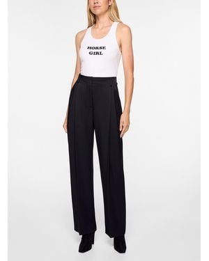 Stella McCartney Pleated Satin Pant - Blue
