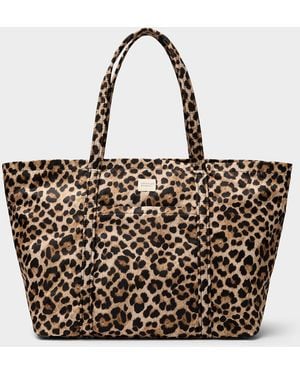 Loeffler Randall Dina Patterned Xl Tote Bag With Suitcase Loop - Black