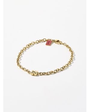 HUGO Logo Chain Bracelet - White