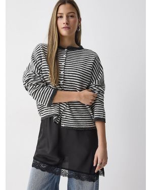 Things Between Fluffy Knit Cardigan - Grey