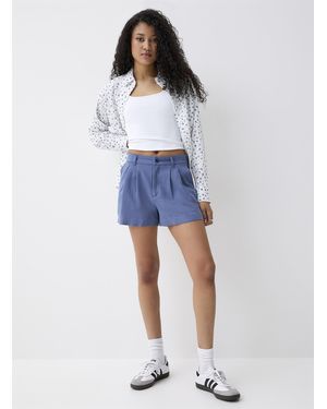 Twik Pleated Linen Short - Blue