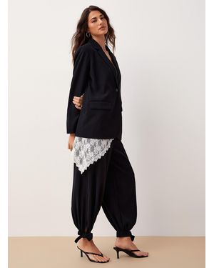 ONLY Floral Lace Tie Scarf - White