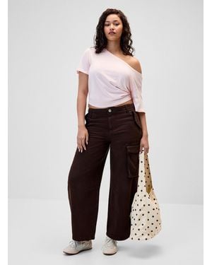 Twik Cargo Pockets Jean Barrel - White