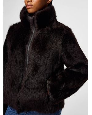Hiso Hope Shearling Reversible Leather Coat - Black