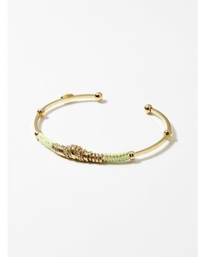Gas Bijoux Green Zizanie Open Bangle - Metallic