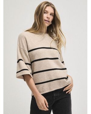 Ichi Touch Of Wool Boxy - Natural