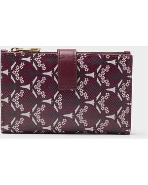 Liberty Iphis Burgundy Wallet Made With Fabric - Purple