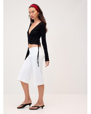 Twik Foldover Waist Wide - White