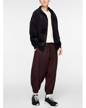 Y-3 Elastic Ankles Burgundy Pant Unisex (men, Red, Large) - Blue
