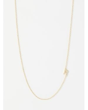 Midi34 Alpha Minimalist Necklace - White